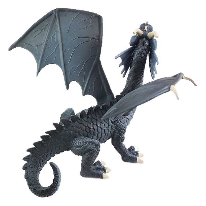 Nuevo plástico azul dragón modelo juguete Jurásico simulación dinosaurio modelo occidental Flying Dragon niños modelo educativo