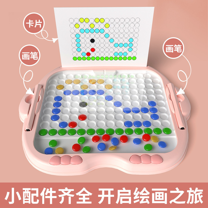 Venta caliente transfronteriza lindo conejo pluma magnética tablero de dibujo pluma de control magnético bebé iluminación juguetes educativos para niños venta al por mayor caliente