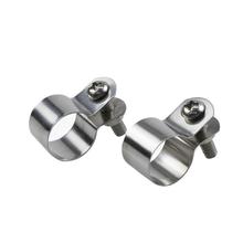 304不锈钢接地卡U型卡水管夹管箍卡箍抱箍镀锌管接地线卡子加宽型