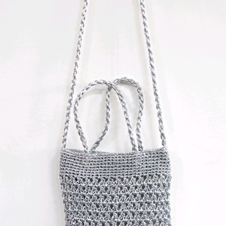 New Luxury Gold And Silver Thread Hand-Woven Women's Shoulder Bag, Handbag, Crossbody Multi-Purpose Bag Wholesale - Thumbnail 3