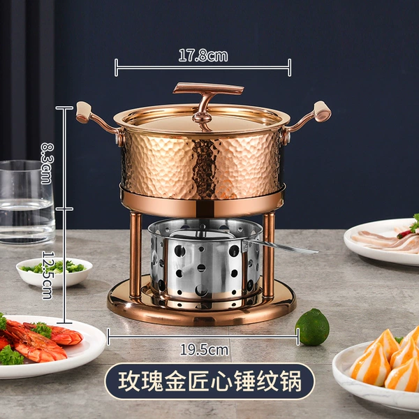 [玫瑰金匠心锤纹]