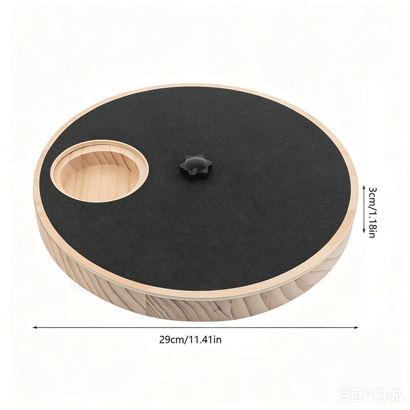 Madera transfronteriza rotativa antideslizante para mascotas rascar tablero de juguetes para perros garras de protección de comida lenta bandeja caja de almacenamiento de alimentos image 6