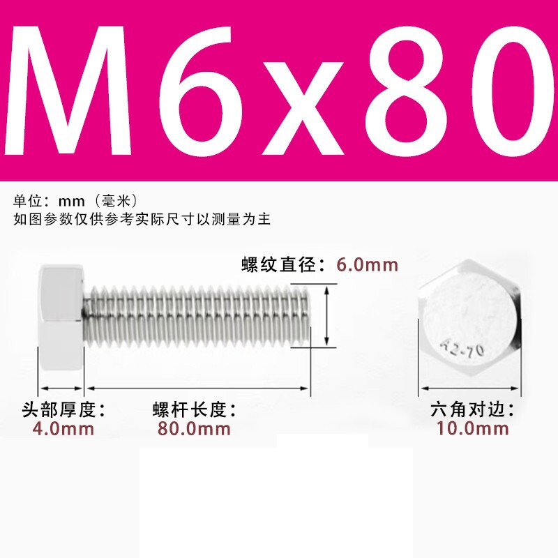 【六角ねじ】304ステンレス外六角ねじ全ねじ六角ねじ六角ねじボルト|undefined