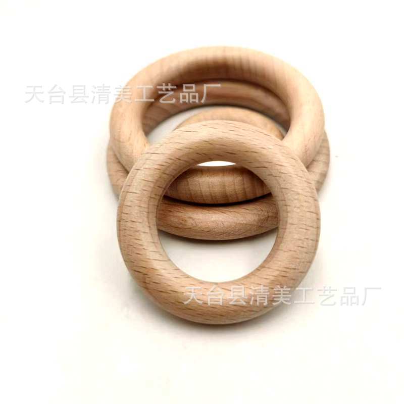 25-70mm spot madera de haya material anillo de madera molar juguetes color madera original bebé práctica de agarre manual accesorios de anillo