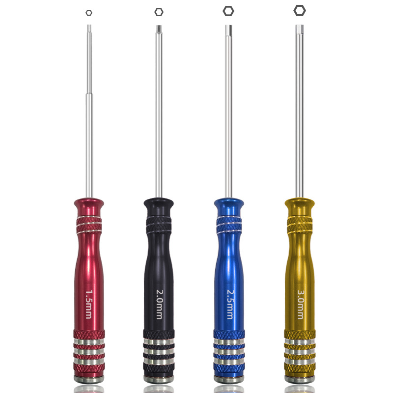 模型维修工具六角批头镀钛航空 汽车模型车模配件 航模六角螺丝刀