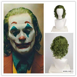 小丑2 joker 起源 亚瑟 弗莱克 混绿卷发cos假发小丑假万圣节假发