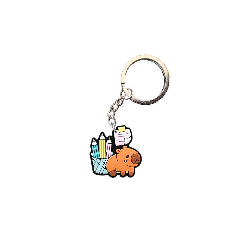 カピバラ PVC ソフトラバーキーホルダー小さな人形ペンダントかわいいカピバラペンダントバッグ文具アクセサリーギフト|undefined