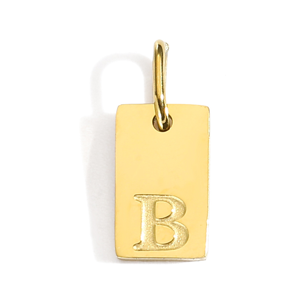 3g Weight Pendant Jewelry Making Type DIY Jewelry Accessories Classification 1 Piece Quantity 316 Stainless Steel Material Letter, Word Pattern Plating Design Simple Style, Classic Style Style 1 Piece 316 Stainless Steel  Letter Word Pendant DIY Jewelry Accessories 11