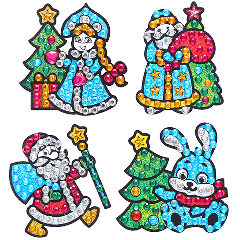 2024 nuevo estilo 5d princesa de dibujos animados pegatinas gratis pintura de diamantes artesanía para niños pegatinas decorativas de bricolaje pegatinas de refrigerador