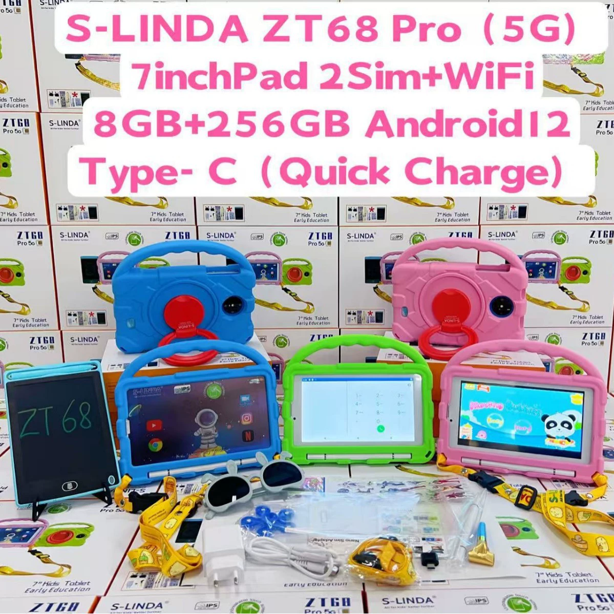 Планшет ПК S-LINDA ZT68Pro, 7-дюймовый детский планшет с функцией звонка, SIM + Wi-Fi