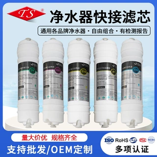 净水器五级活性炭滤芯定制 10寸韩式PP棉前置炭后置炭快接口滤芯