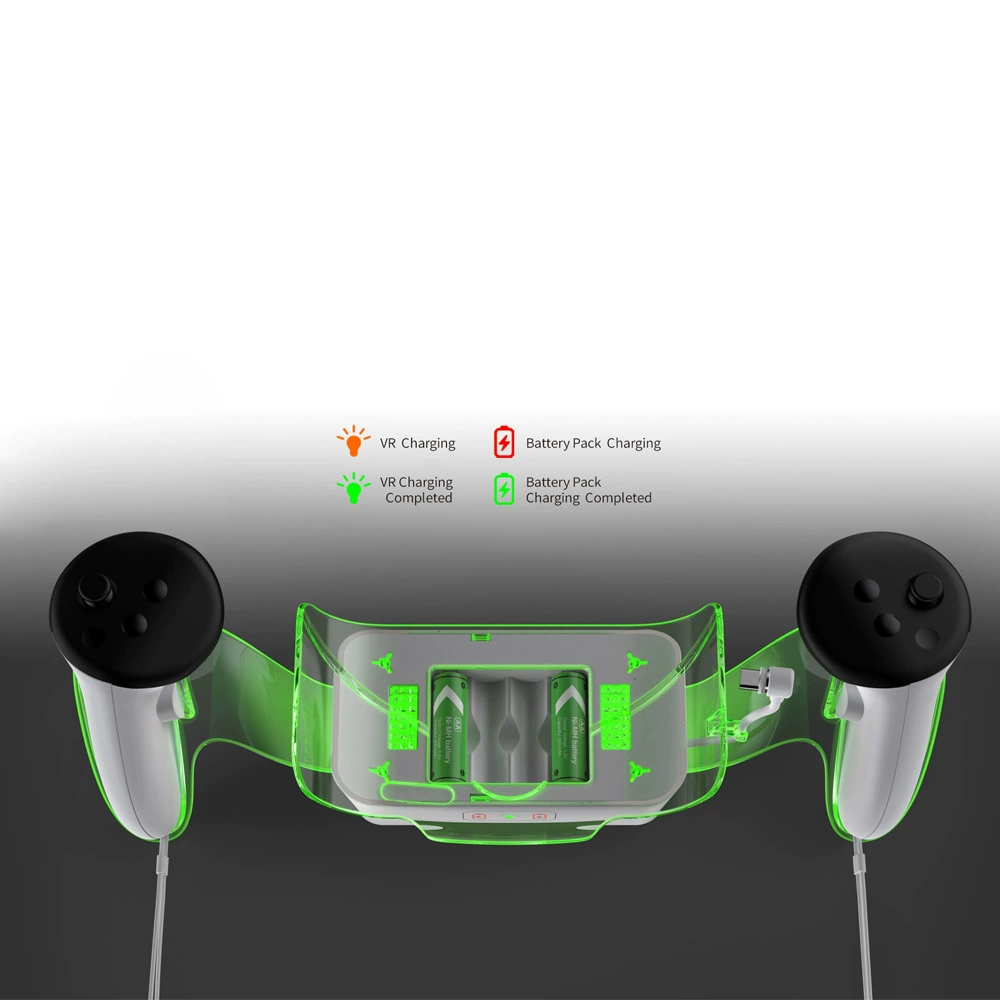 База зарядки для гарнитуры META Quest 3S VR QUEST2/QUEST3 GM светящийся световой заряд TY-3867
