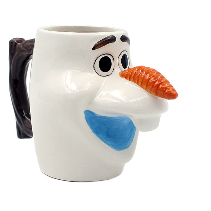 Nieve congelada figura muñeca Taza de agua de cerámica 3D taza de nieve taza de desayuno taza de jugo taza de Leche