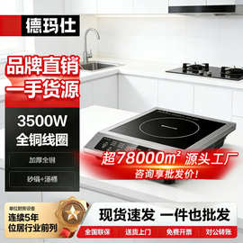 德玛仕新款商用电磁炉大功率3500w 炒锅凹面平面炖汤蒸煮一体锅