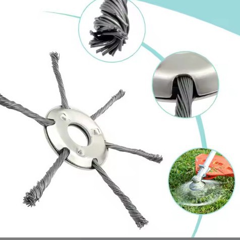 新款汽油除草神器割草机用钢丝割草刀片钢丝除草刷打草绳不怕石头