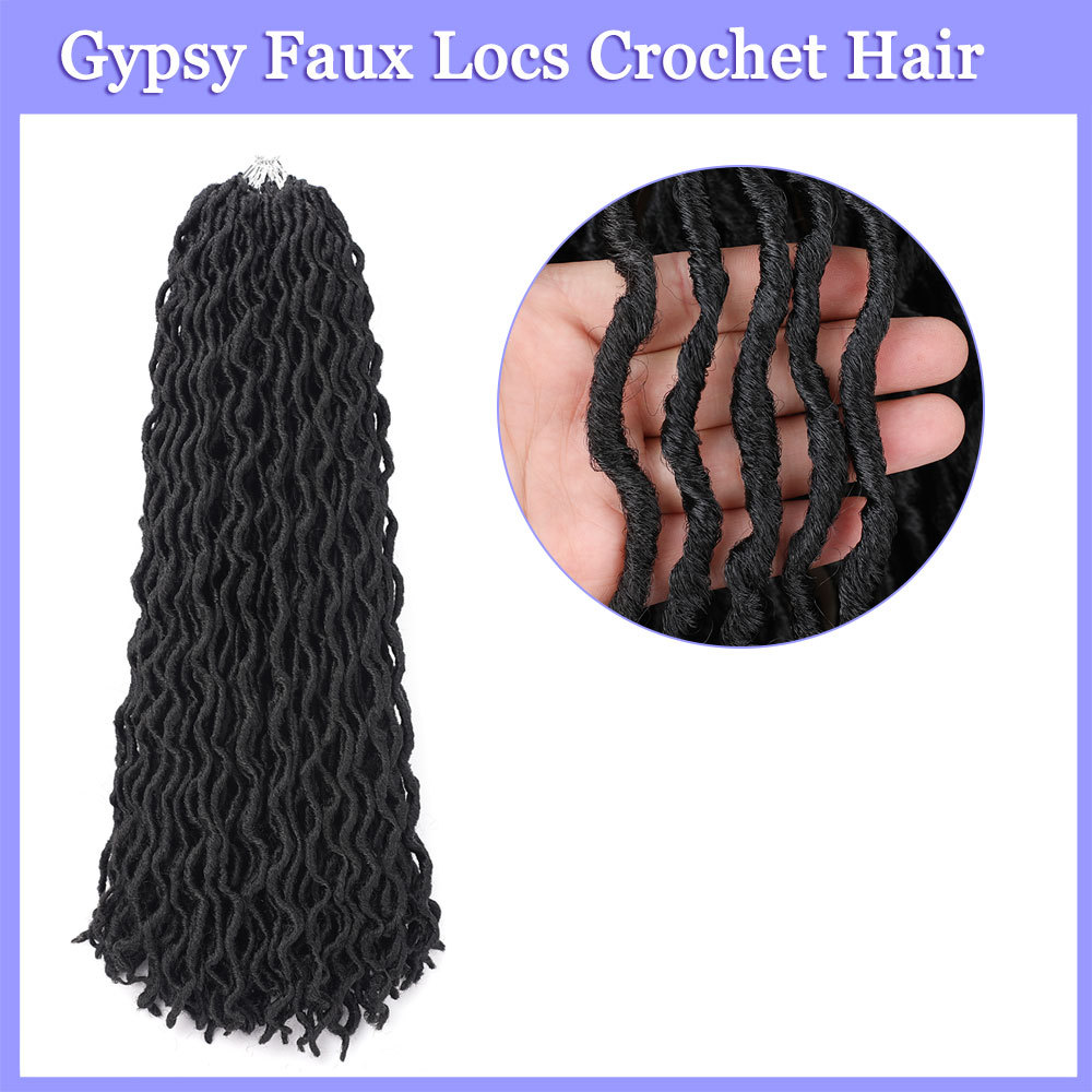 Gypsy Locs Hair Roll Gypsy Peluca de fibra química Trenza sucia africana Trenza de ganchillo Trenza Peluca europea y americana