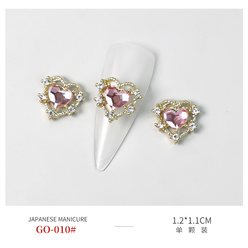 Nueva joyería de uñas LZ diamante completo con incrustaciones de diamantes de color perla oso color mágico uñas de metal joyas de aleación de diamantes decorativos