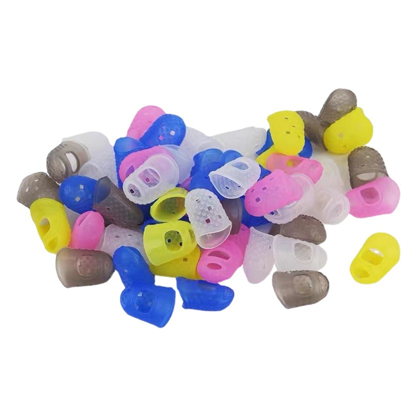 Guitarra dedo de silicona conjunto de cinco colores opcional principiante práctica piano Finger Set folk guitarra acústica anti-dolor Finger Set