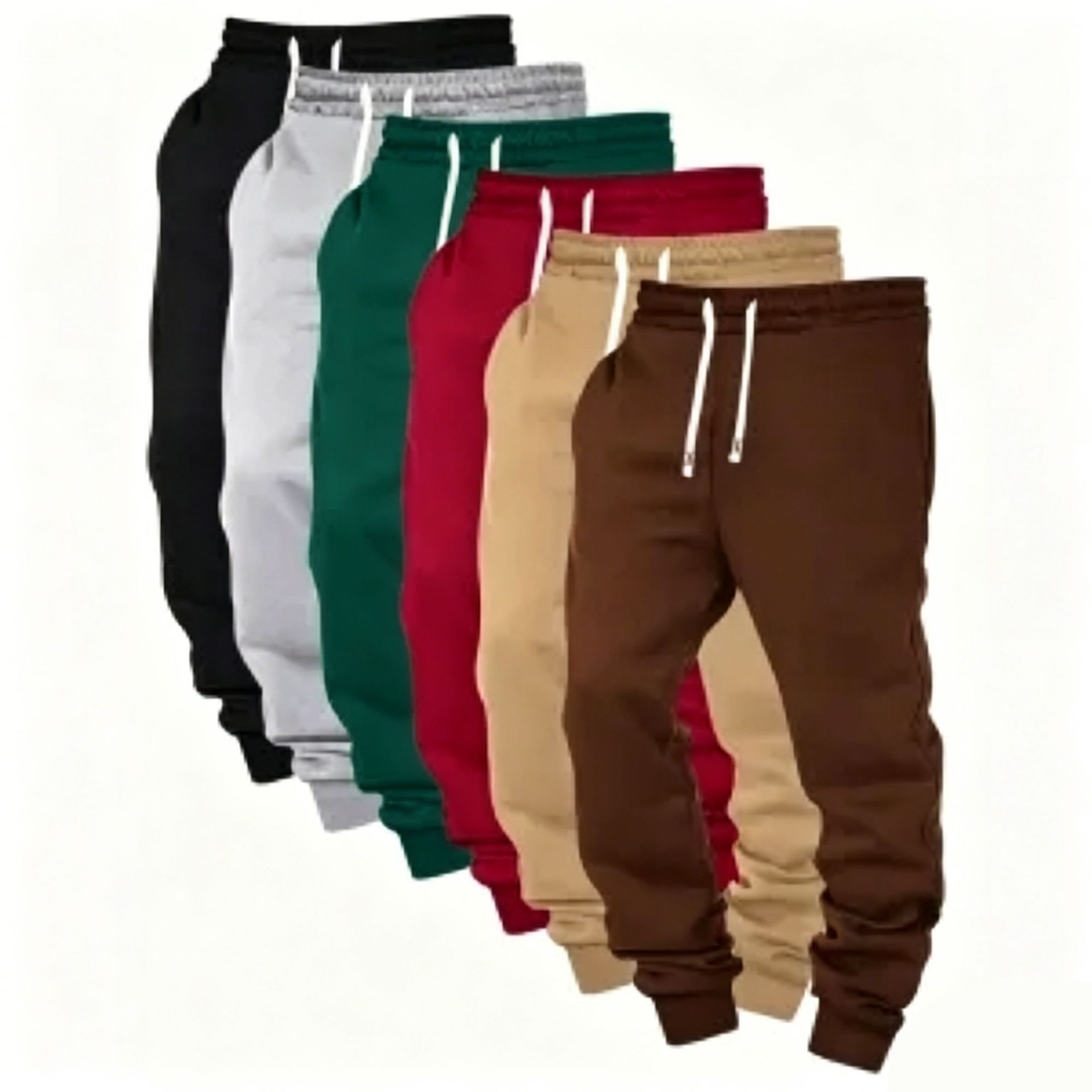 2026 nuevo cross-border 2D color sólido pantalones de hombre callejero retro tendencia europea y americana al por mayor image 15