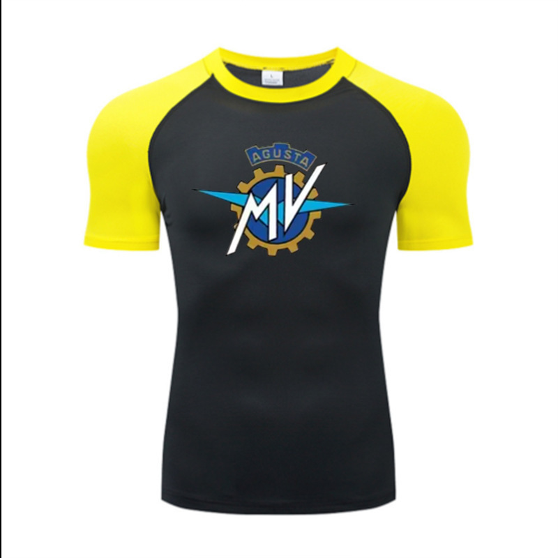 New Motorcycle Mv Augusta Ltalian Logo Premium T-Shirt Men's Quick Dry Compression Sweatshirts