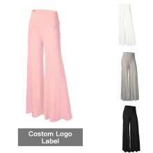 海外代发亚马逊女士冰丝垂感阔腿裤 大码瑜伽长裤健身高腰宽松裤