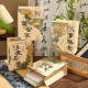 National Tide Antique High Color Value Embossed Gift Bag Exquisite Ink Painting Handbag Holiday Gift Tea Packaging Paper Bag