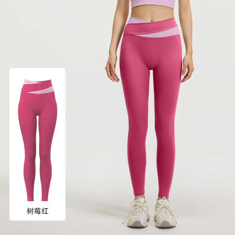 Juyitang Yoga Traje femenino desnudo de cintura alta sin costuras Traje deportivo de levantamiento de cadera femenino Ropa de fitness transpirable