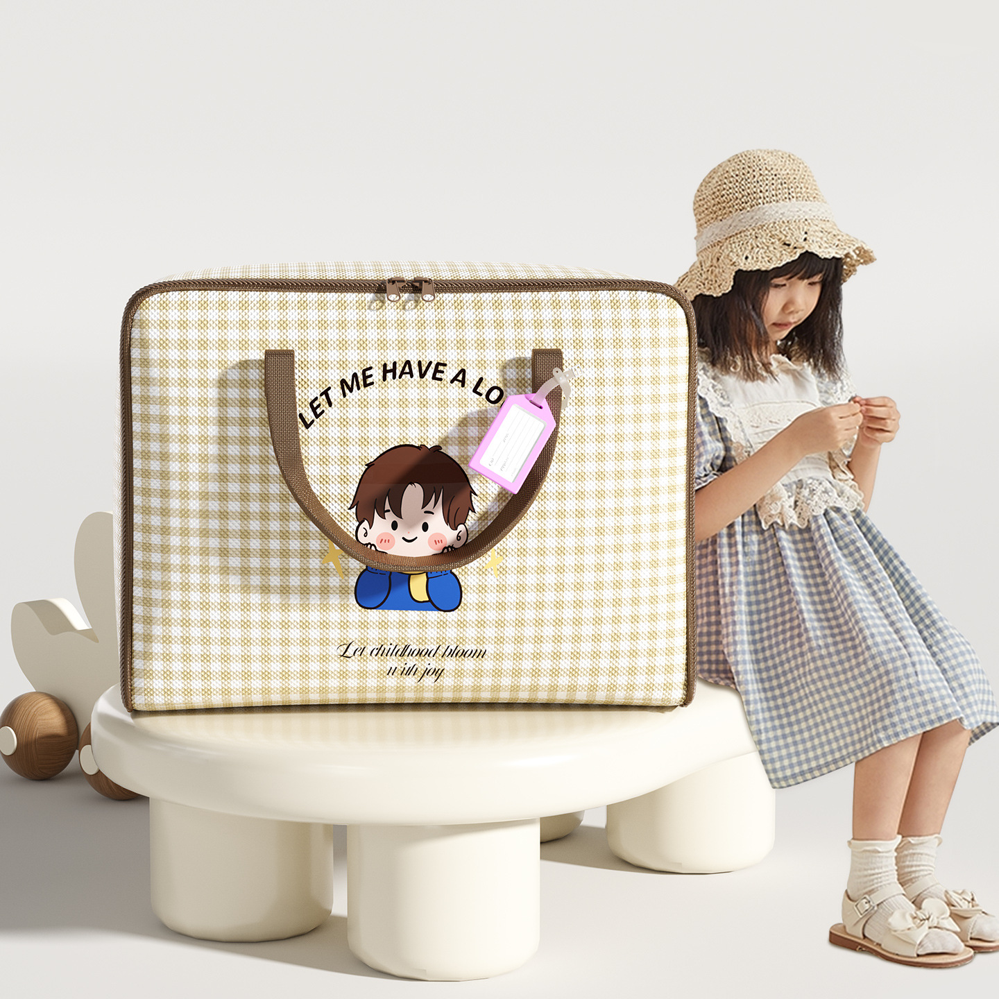 幼儿园被子收纳袋儿童专用装衣服棉被行李袋牛津布搬家打包手提袋