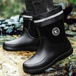 特大码雨鞋男中筒时尚雨靴加绒防滑水鞋户外情侣工作耐磨防水胶鞋