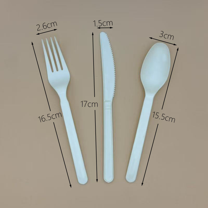 Customizable Beige Knife, Fork and Spoon Three-Piece Set for Home Simple Western Food Tableware Fork, Spoon and Knife Set