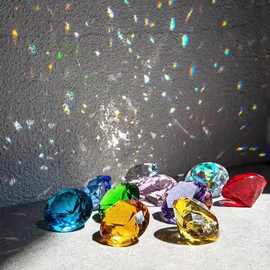 厂家批发水晶钻石工艺品创意家居桌面摆件装饰品透明彩色水晶钻石
