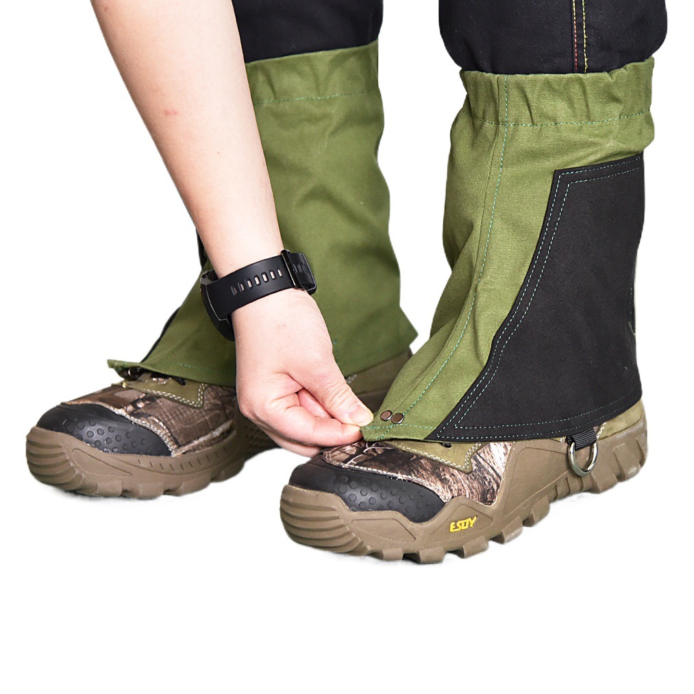 Outdoor sports leg cover Adventure camping anti-scratch foot cover canvas camping leggings hiking short leggings cover wholesale