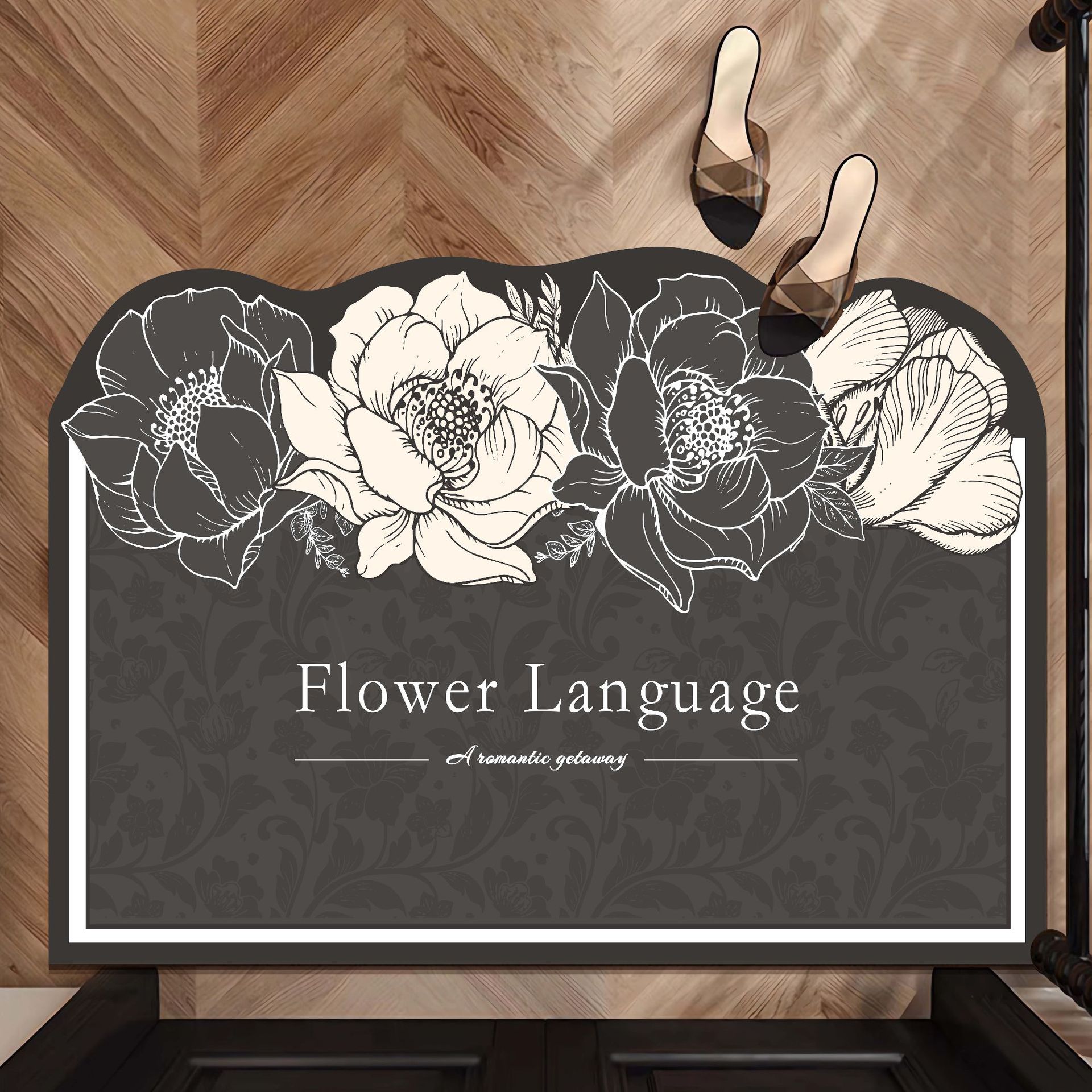 High-End Entrance Door Mat, Non-Slip, Wipeable, Stain-Resistant for Indoor Use, Household Foot Mat, Customizable, Waterproof Foyer Carpet