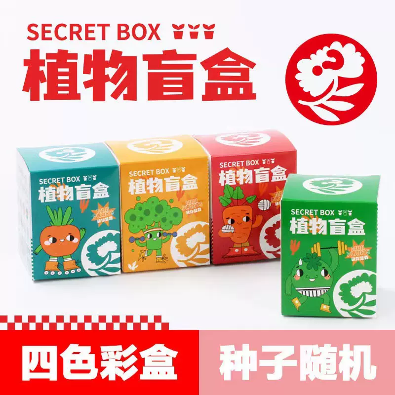 儿童创意可爱diy植物盲盒小学生奖品种植观察植物生长桌面小盆栽