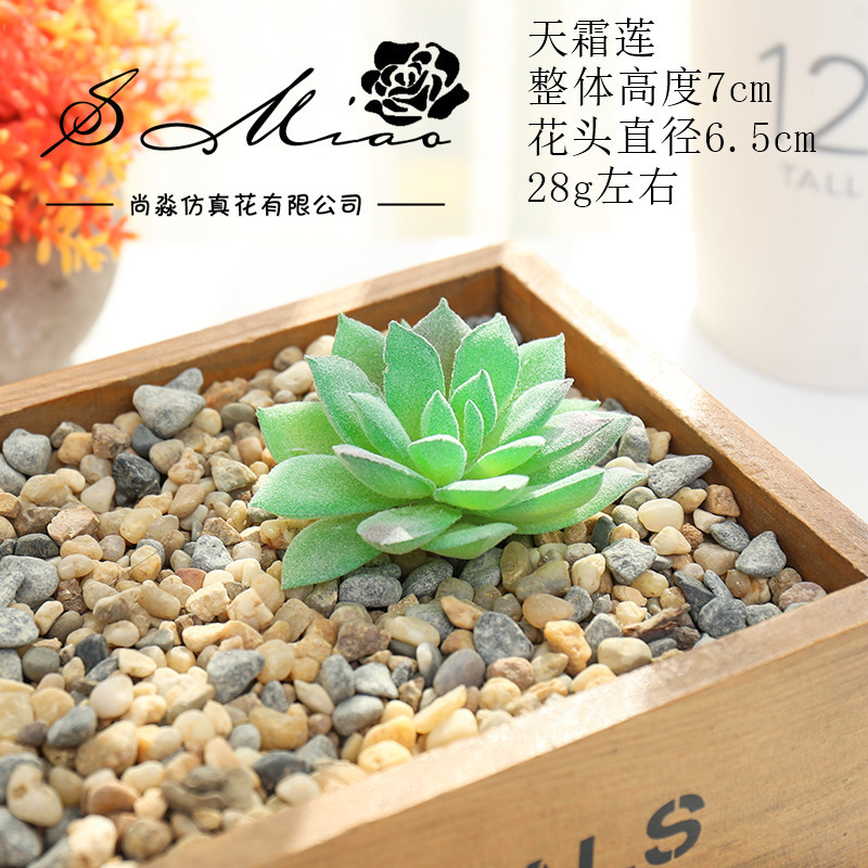 Popular Flocking 1 Series Green Simulation Succulent Creative DIY Supplies Artificial Flower Plant Wall Decor Artificial Plants