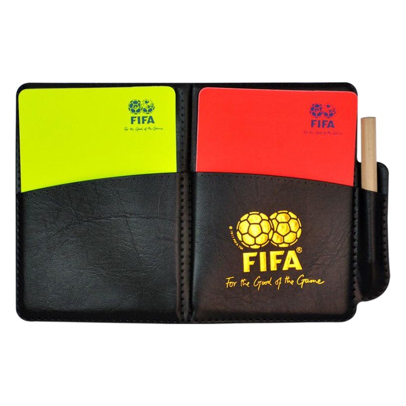Hot sale paper and pen for football match red and yellow card referee special card glossy hard PVC referee red and yellow card