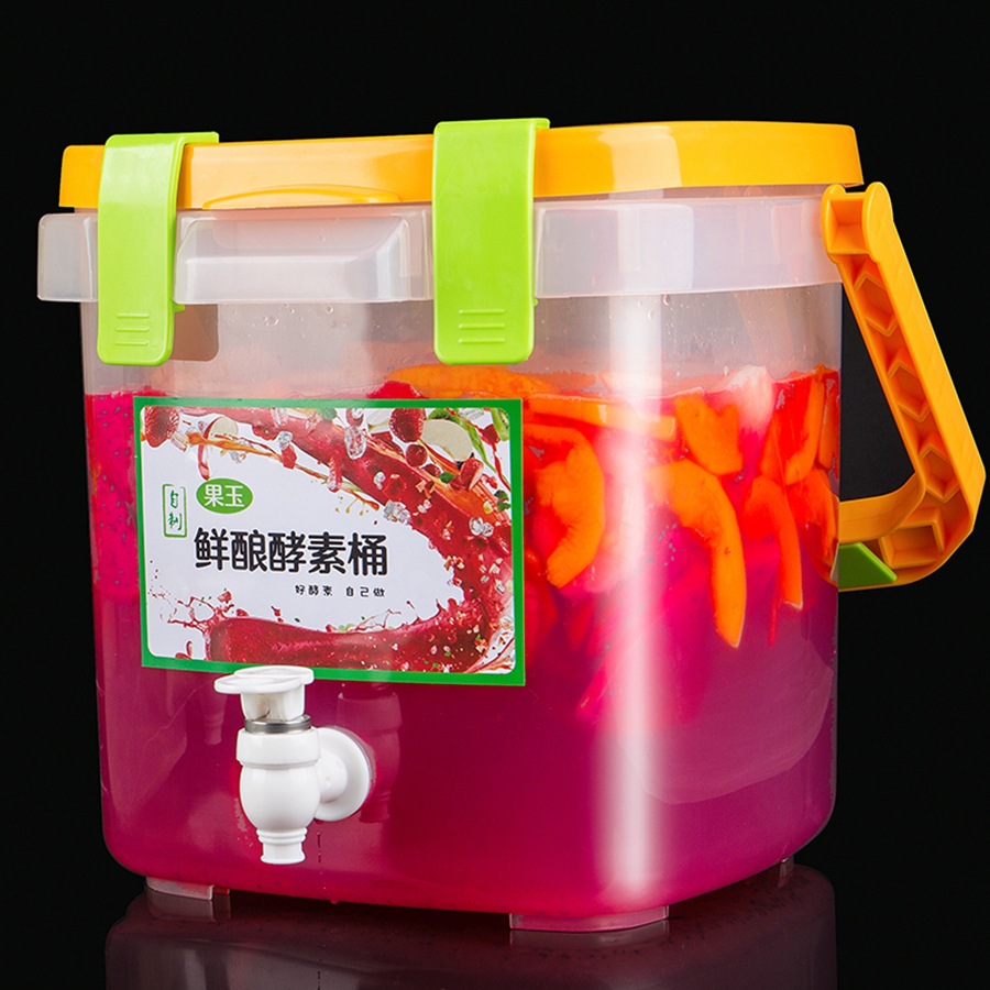 自制酵素发酵桶10升家用食品级塑料桶自动排气葡萄酒桶带盖龙头桶