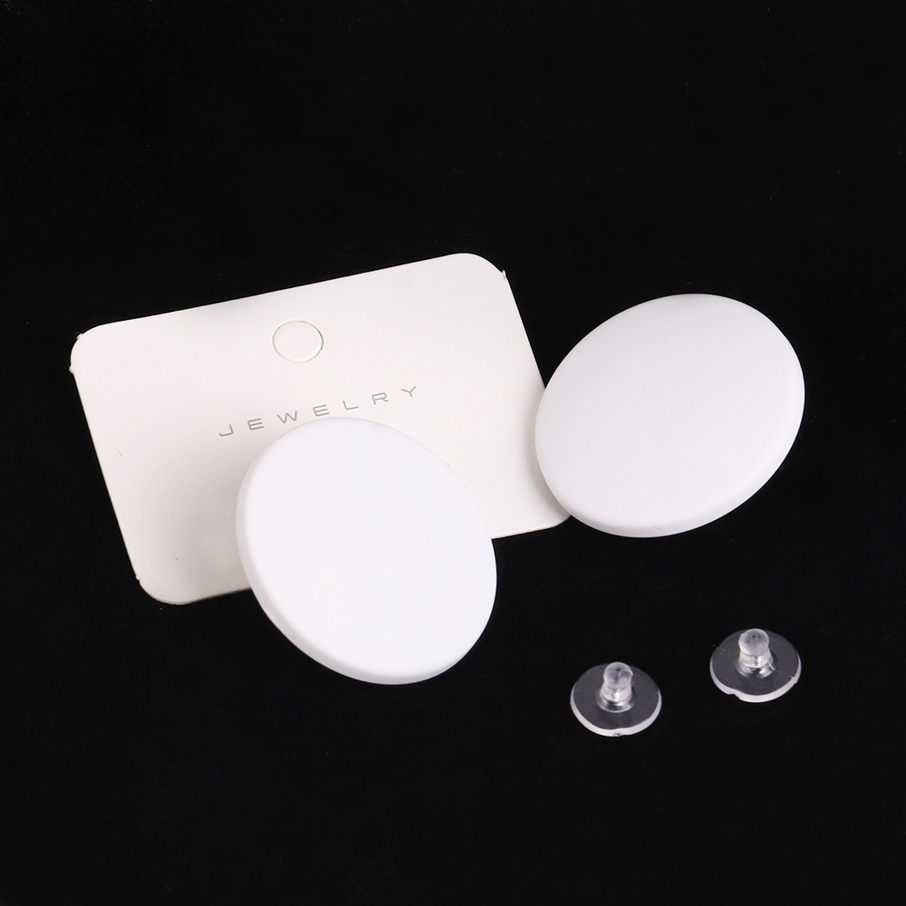 23g Weight Earrings Event & Party Supplies 1 Pair Exaggerated Simple Style Round Colorful Acrylic Women'S Earrings Ear Studs