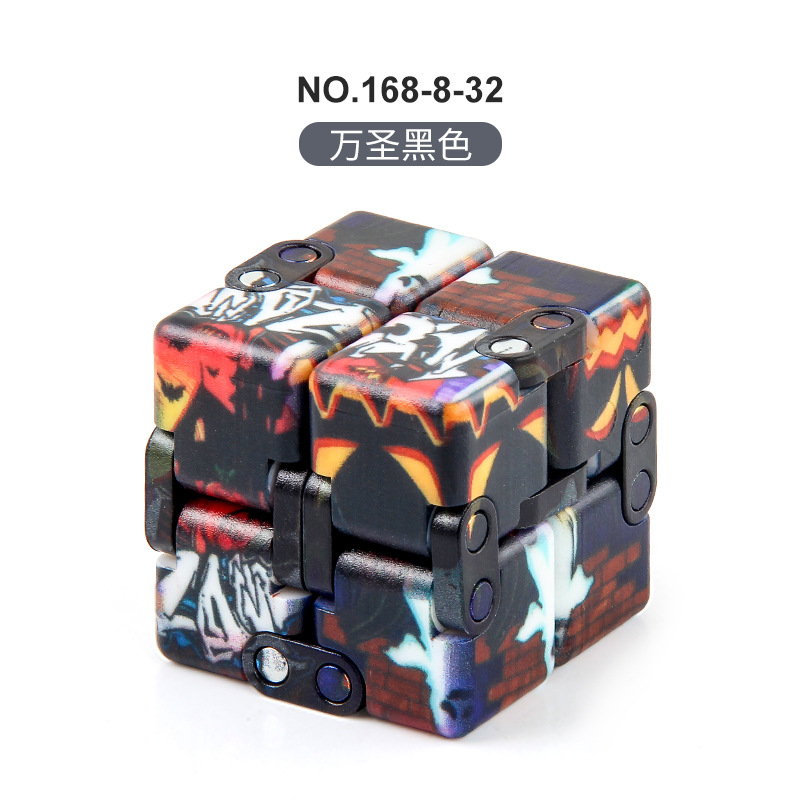 Descompresión de Halloween ilimitado Cubo de Rubik Navidad descompresión nuevo juguete exótico bolsillo Flip de segunda orden de Rubik's Cube transfronteriza