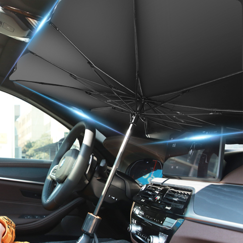 Car sun shade sunscreen heat insulation sunshade curtain car windshield sunshade car telescopic sunshade