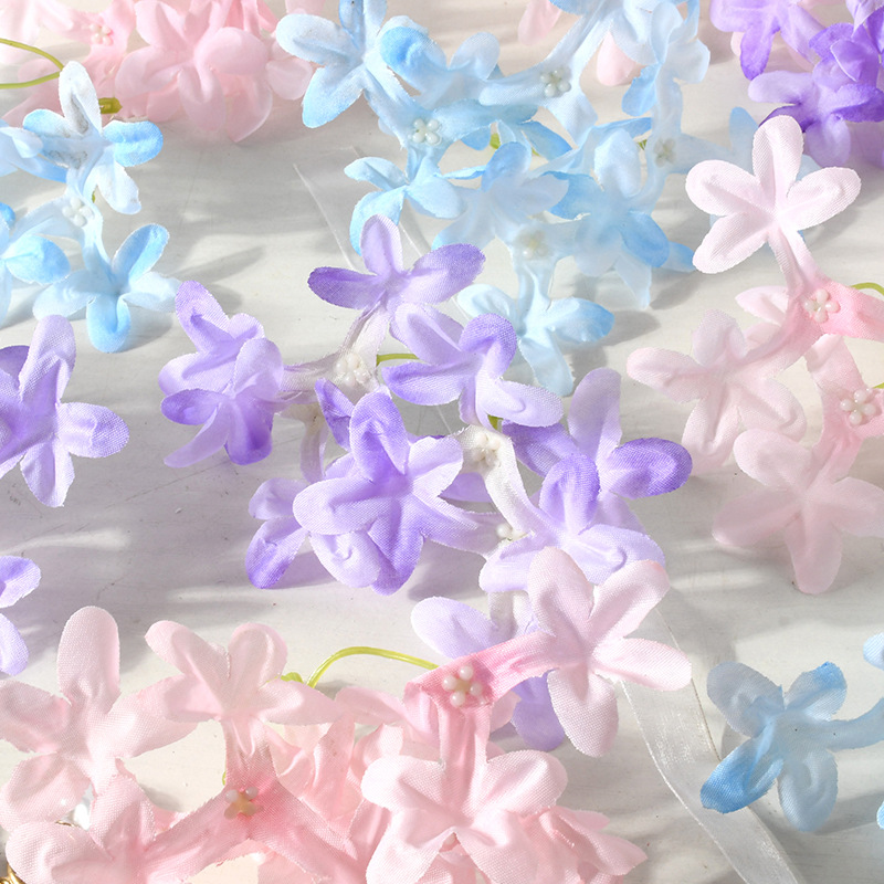 Simulación de flores de clavo de cereza cruz pinzas de cabello guirnaldas joyas diy boda decoración del hogar flores falsas