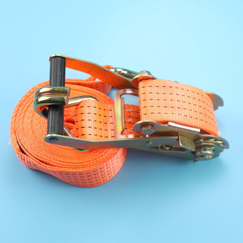 货物涤纶捆绑器2寸3T5T货车收紧器高强度捆绑带拉紧棘轮器紧绳器