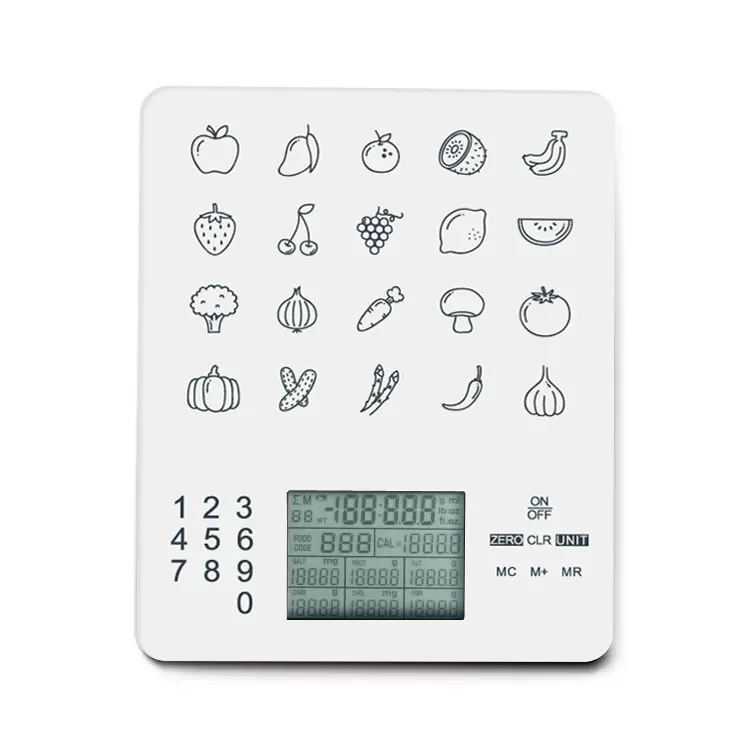凯立批发跨境厨房卡路里热量营养秤精准电子数字玻璃食品秤5kg-1g