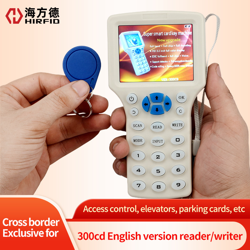 Wholesale Cross-Border 300Cd English Version Id Card Replicator Access Control Ic Elevator Card Encryption Decryption Rfid Reader