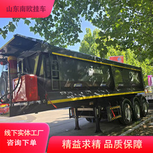 跨境出口U型后翻自卸车罐式沙石运输罐车制造轮毂配件工厂