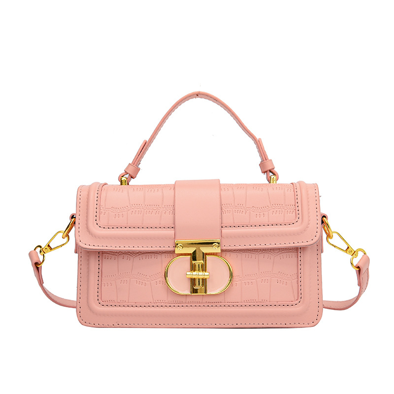 Bolso retro de estilo Hong Kong 2023 verano nuevo bolso de mujer bolsa de hombro de textura transfronteriza bolsa de mensajero de patrón de piedra personalizada