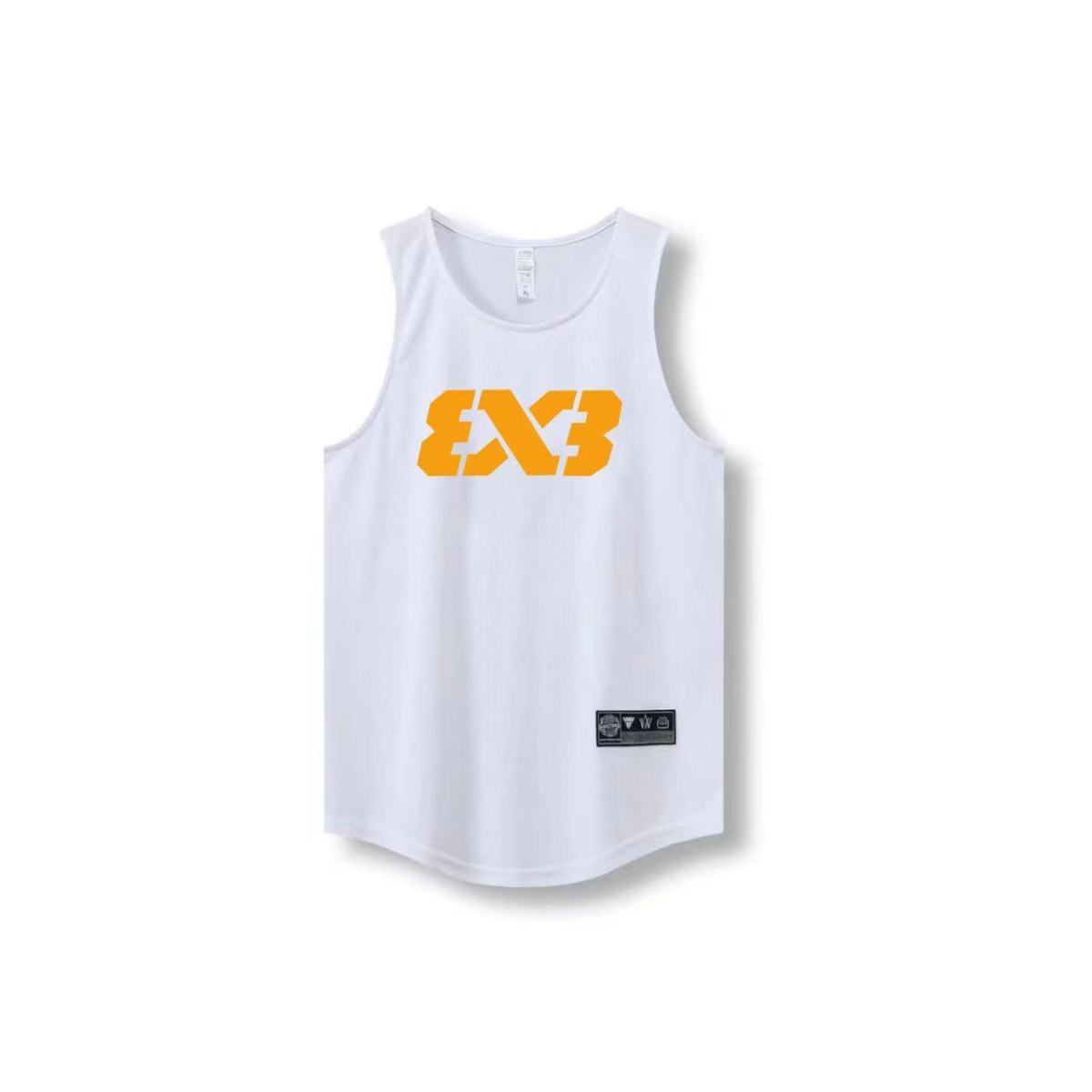 3X3 chaleco de malla de secado rápido ropa de entrenamiento transpirable FIBA chaleco deportivo de baloncesto delgado sin mangas fábrica de comercio estadounidense