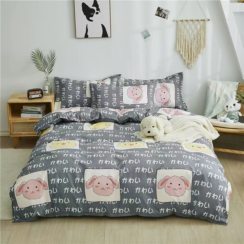 Комплект постельного белья: простыня, наволочка, пододеяльник, простыня, 4 предмета