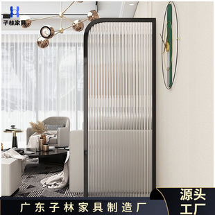 Light Luxury Screen Partition Wall Tempered Changhong Glass Living Room Home Decoration Household Modern Simple Entrance Cream Style