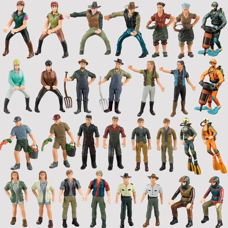 Симулятор персонажа модель игрушка фермер фермер заводчик водолаз ранчо работник лесной полиции куклы
